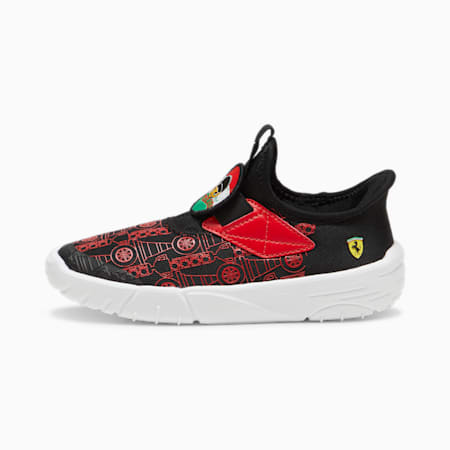 Dziecięce sneakersy Scuderia Ferrari Slipkart, PUMA Black-Rosso Corsa, small