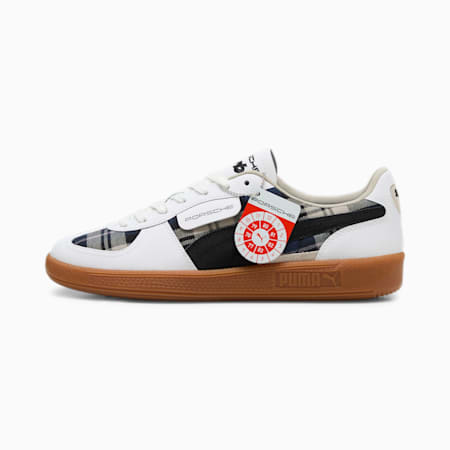 Porsche Legacy Palermo Tartan Sneakers, PUMA White-PUMA Black, small