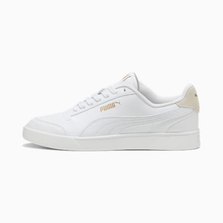 PUMA Shuffle Trainers, Puma White-Puma White-Puma Team Gold, small-DFA