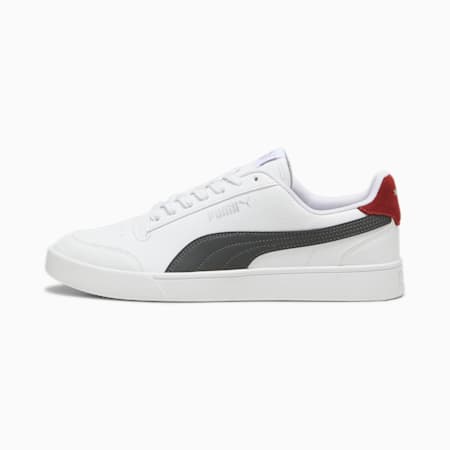 PUMA Shuffle Trainers, PUMA White-Shadow Gray-Intense Red, small-IDN