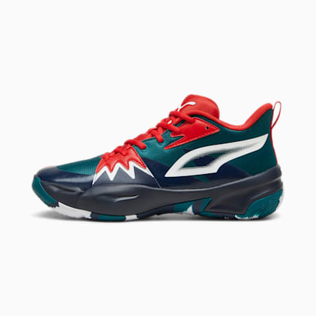 Genetics Basketball Shoes, Club Navy-Cold Green-For All Time Red, small-PHL