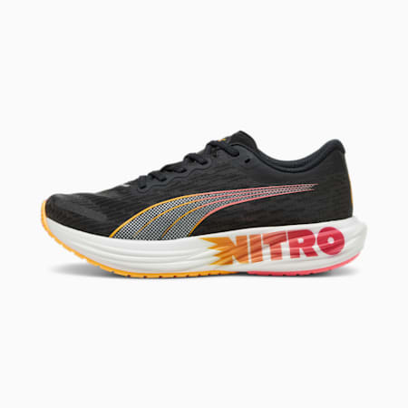 Deviate NITRO™ 2 Men's Running Shoes, PUMA Black-Sun Stream-Sunset Glow, small