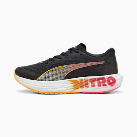 Deviate NITRO™ 2 Women's Running Shoes, PUMA Black-Sun Stream-Sunset Glow, small-NZL