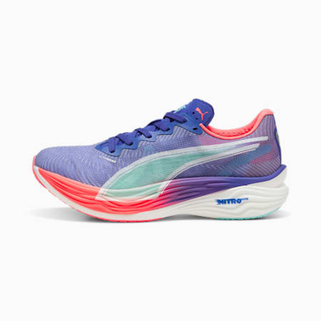 Deviate NITRO™ Elite 3 Running Shoes Men, Lapis Lazuli-Sunset Glow-Electric Peppermint, small-THA