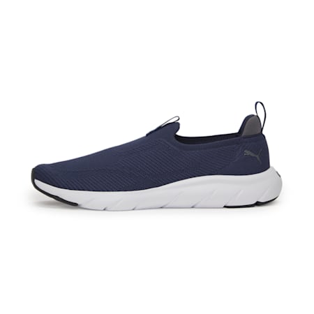 SOFTRIDE Flex Knit Slip-On Running Shoes, Club Navy-PUMA White, small-THA