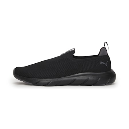 SOFTRIDE Flex Knit Slip-On Running Shoes, PUMA Black-Cool Dark Gray-PUMA Black, small-PHL