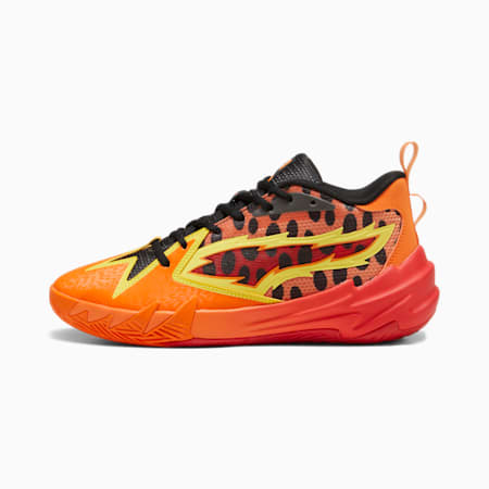 Scarpe da basket PUMA HOOPS x CHEETOS Scoot Zeros, For All Time Red-Rickie Orange-Yellow Blaze-PUMA Black, small