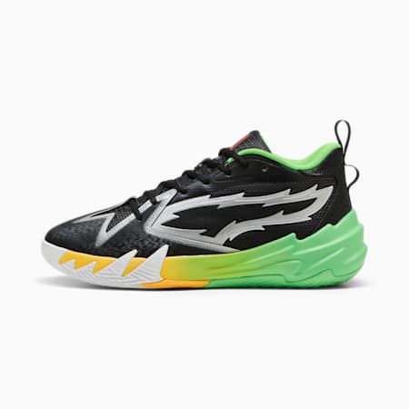 PUMA x 2K Scoot Zeros Basketball Shoes, PUMA Black-Fluo Green, small-SEA