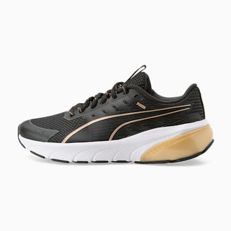 Cell Glare Women's Running Shoes, PUMA Black-PUMA Gold-PUMA White, small-AUS