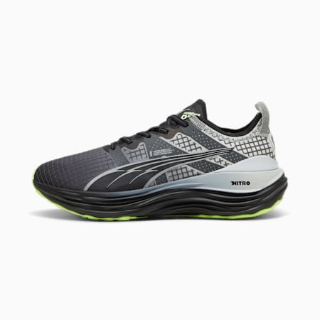 ForeverRun NITRO™ WTR hardloopschoenen voor heren, PUMA Black-Glacial Gray-Fizzy Apple, small