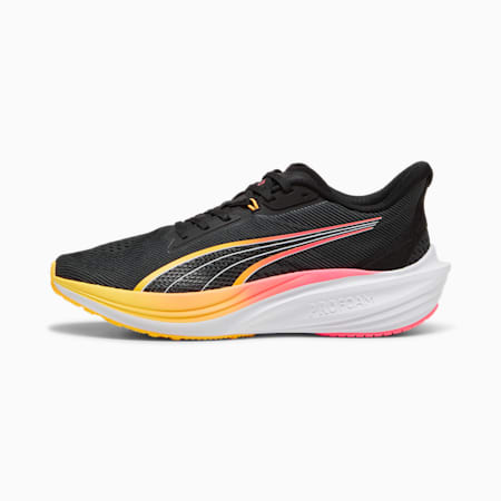 Darter Pro Unisex Running Shoes, PUMA Black-Sun Stream, small-AUS