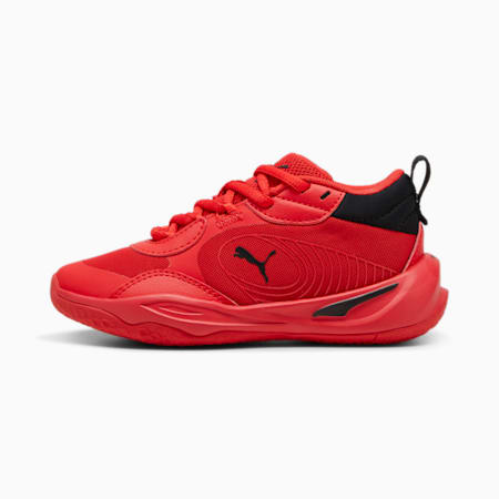 Playmaker Pro Basketball Shoes - Kids 4-8 years, For All Time Red-PUMA Black, small-AUS