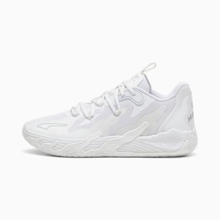 MB.03 Lo Unisex Basketball Shoes, PUMA White-Gray Fog, small-NZL