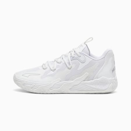 รองเท้าบาสเกตบอล MB.03 Lo, PUMA White-Gray Fog, small-THA