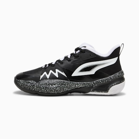 Genetics Speckle Basketball Shoes Unisex, PUMA Black-PUMA White, small