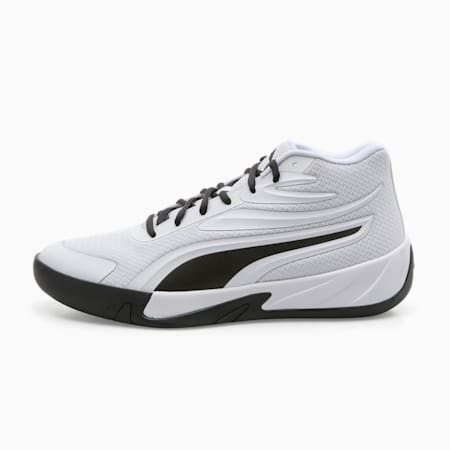 Court Pro Unisex Basketball Shoes, PUMA White-PUMA Black, small-AUS