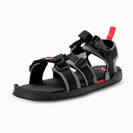 Prime X Men's Sandals, Puma Black-Dark Shadow-High Risk Red, small-IND