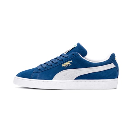 black and blue puma shoes