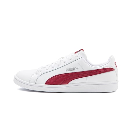 Smash Leather Trainers, Puma White-Tibetan Red, small-IDN