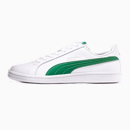 Smash Leather Trainers, Puma White-Verdant Green, small-IDN