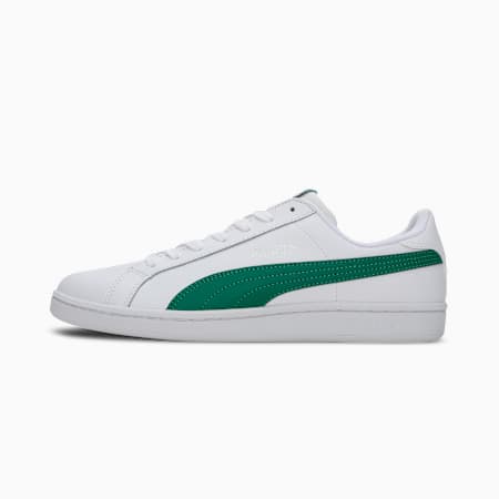 Smash Leather Trainers, Puma White-Verdant Green, small-THA