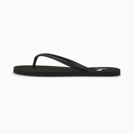 womens black puma flip flops