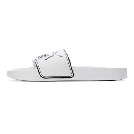 Leadcat Unisex Slides, Puma White-Puma Black, small-AUS