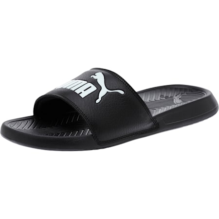 Popcat Slide Sandals, black-black-white, small-THA