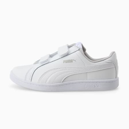 Smash Leather V PS Sneakers - Kids 4-8 years, Puma White-Puma White, small-AUS