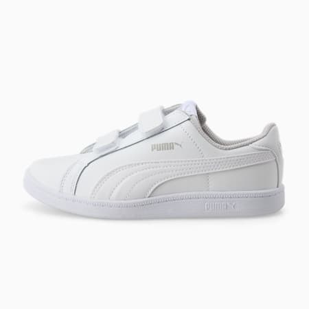 Smash Leather V PS Sneakers - Kids 4-8 years, Puma White-Puma White, small-NZL