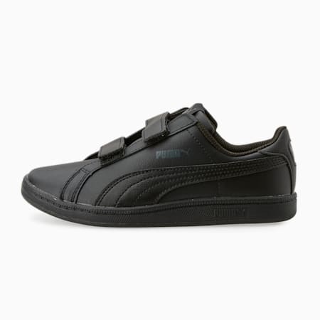 Smash Leather V PS Sneakers - Kids 4-8 years, Puma Black-Puma Black, small-AUS