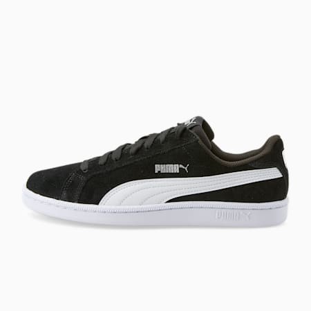 Smash Suede Trainers | Puma Black-Puma White | PUMA Sustainable Fashion ...