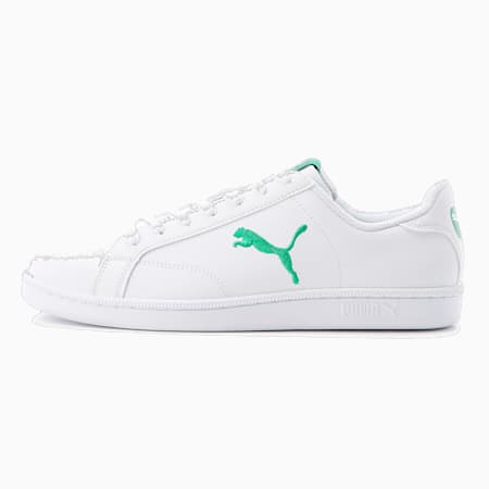 Smash Cat Leather Trainers, Puma White-Verdant Green, small-IDN