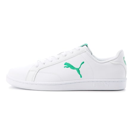 รองเท้ากีฬาทำจากหนัง Smash Cat, Puma White-Verdant Green, small-THA