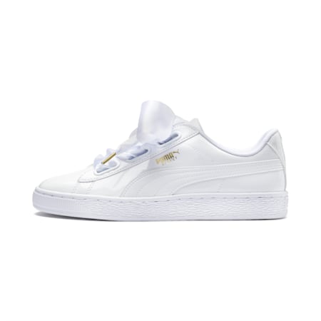 puma heart basket white