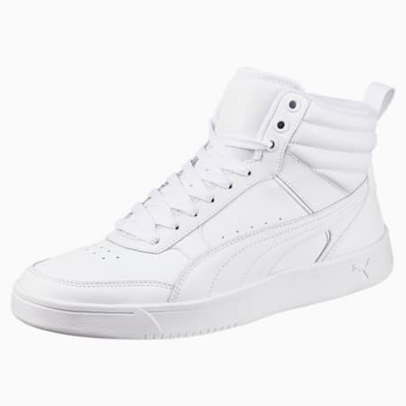 Rebound Street v2 Leather High Tops, Puma White-Puma White, small-PHL