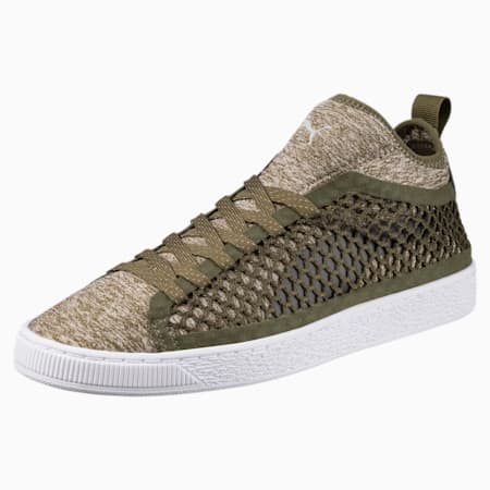 Basket Classic NETFIT Trainers, Olive Night-Puma White, small-SEA