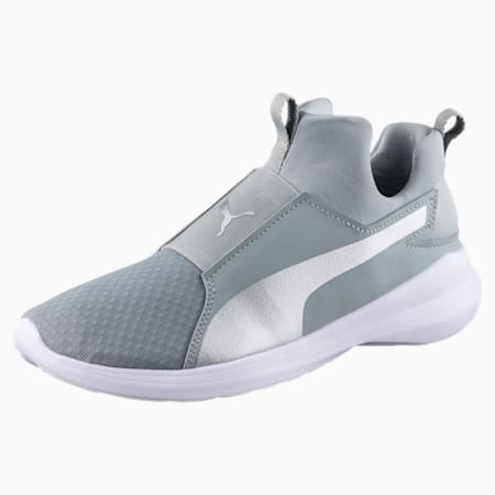 Rebel Mid Women's Trainers, Quarry-Puma Silver, small-SEA