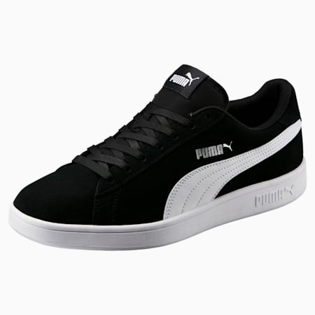 Puma smash v2 suede black best sale