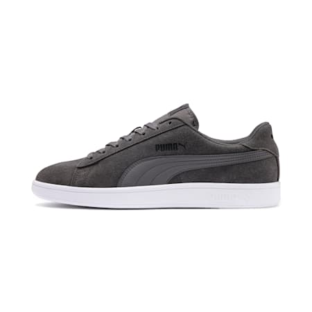 Black and white high top pumas