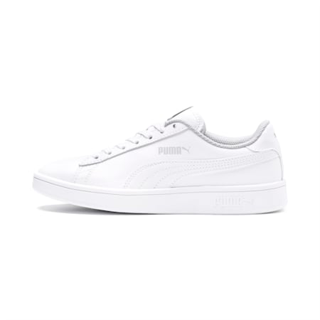 PUMA Smash V2 Trainers Youth, Puma White-Puma White, small-PHL