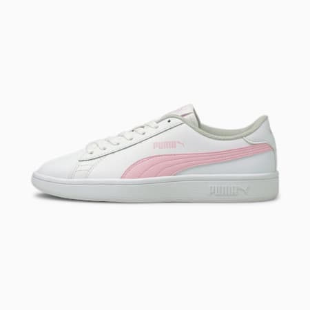 Puma Smash v2 Youth Trainers, Puma White-Pink Lady, small-SEA