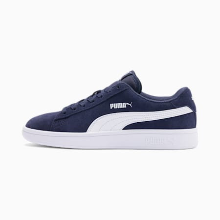 Smash v2 Suede Sneakers - Youth 8-16 years, Peacoat-Puma White, small-AUS