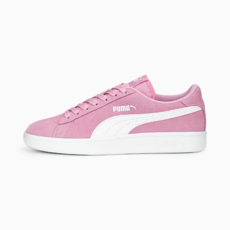 Smash v2 Suede Jr Sneakers - Youth 8-16 years, Lilac Chiffon-PUMA White, small-AUS