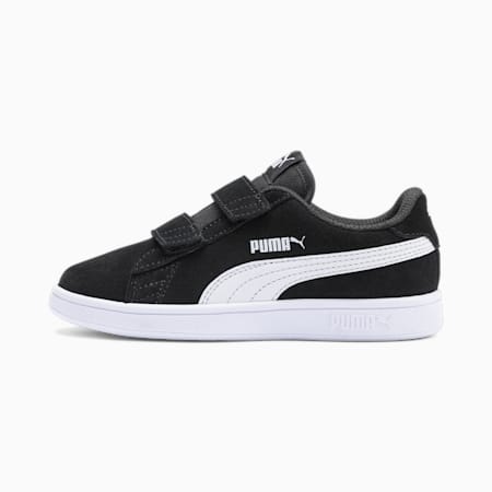 Smash v2 Suede Sneakers - Kids 4-8 years, Puma Black-Puma White, small-AUS