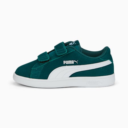 Smash v2 Suede Little Kids' Shoes, Varsity Green-Puma White, small
