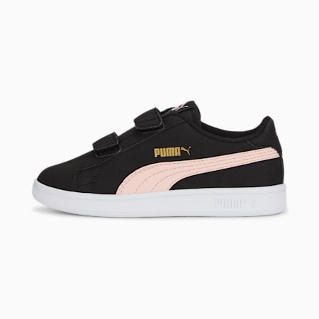 נעלי ספורט Smash v2 Buck V לילדים, PUMA Black-Rose Dust-Gold-PUMA White, small-DFA