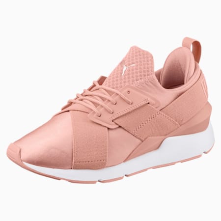 En Pointe Muse Satin Women's Trainers, Peach Beige-Puma White, small-SEA