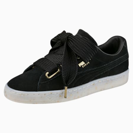 Suede Heart Celebrate Women's Trainers, Puma Black-Puma Black, small-SEA