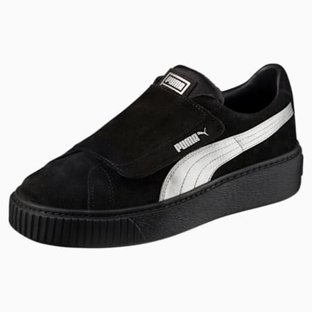 Platform Strap Satin  En Pointe Women's Trainers, Puma Black-Puma Black, small-SEA